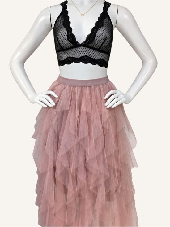 Free People Other - NWT Free People Black Combo Longline Mesh Lace Bralette XS Y2K Revival
